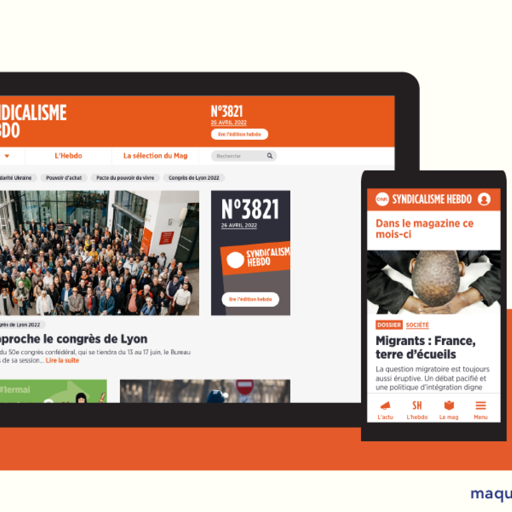 Aperçu de notre travail pour CFDT  - D’ailleurs - Studio de design graphique éthique